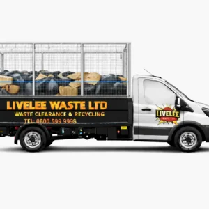 Livelee Waste Ltd half load cage van waste clearance in Sunbury-on-Thames, Surrey and London